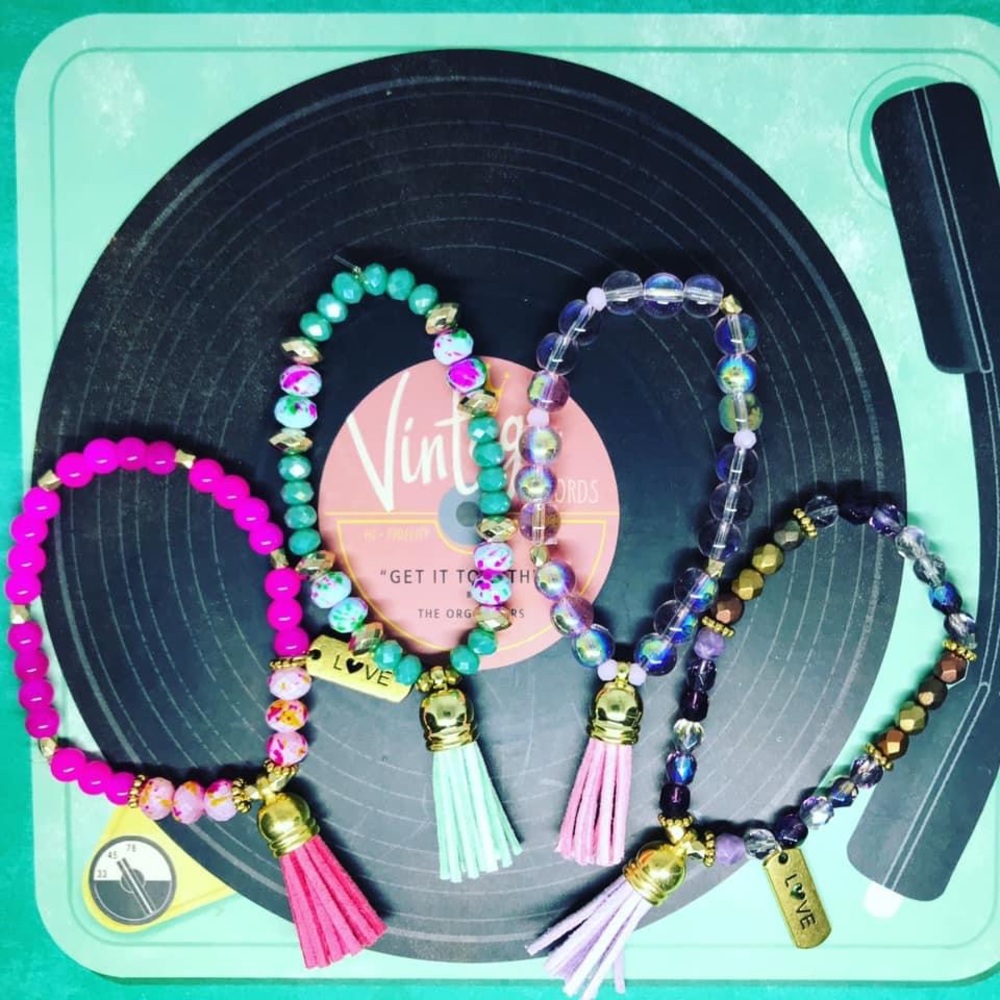 Tassel Beaded Bracelets - handmade